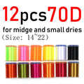 Vampfly 12pcs/set 70D Fishing Fly Tying Thread and Material For Knitting Midge Nymph Small Dry Flies