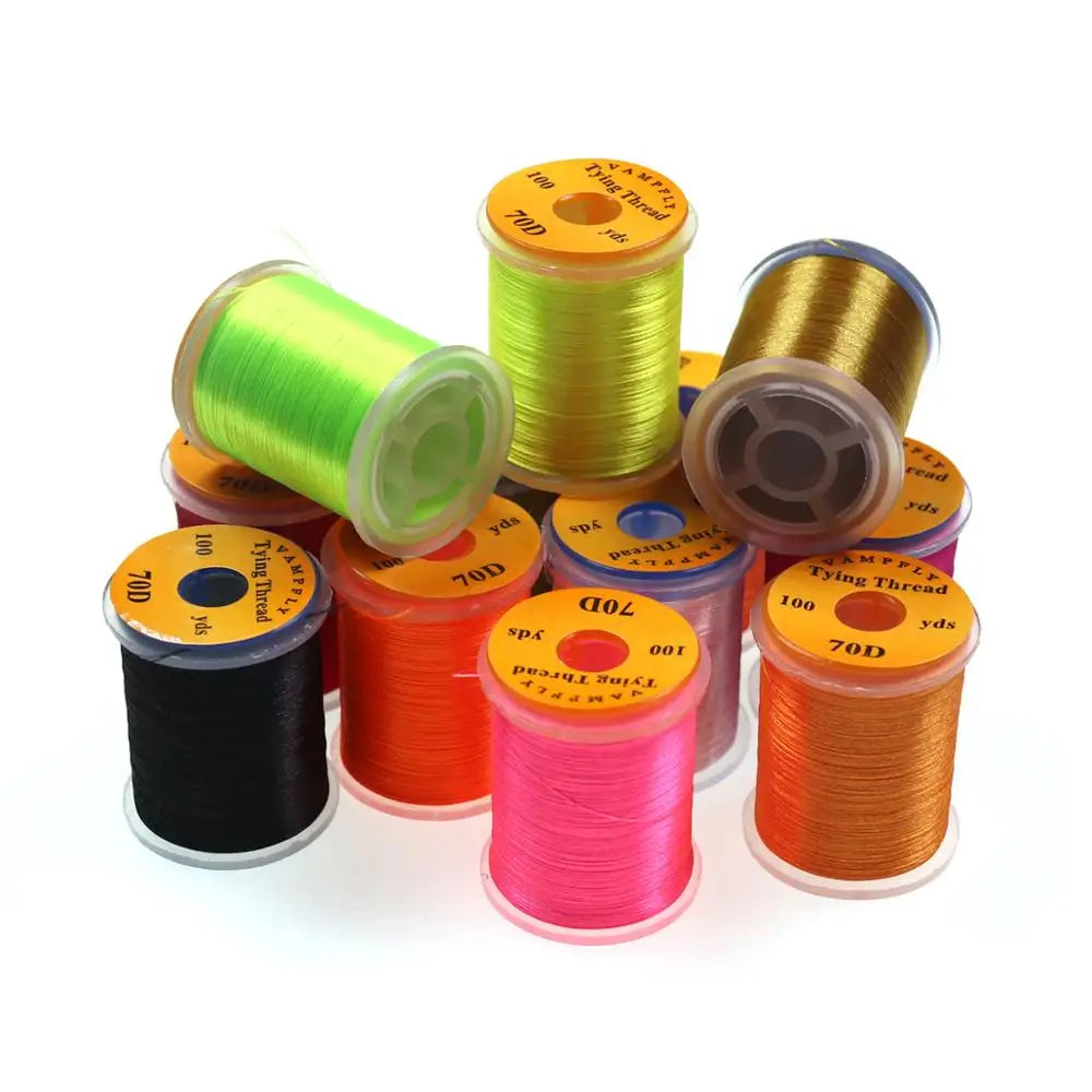 Vampfly 12pcs/set 70D Fishing Fly Tying Thread and Material For Knitting Midge Nymph Small Dry Flies