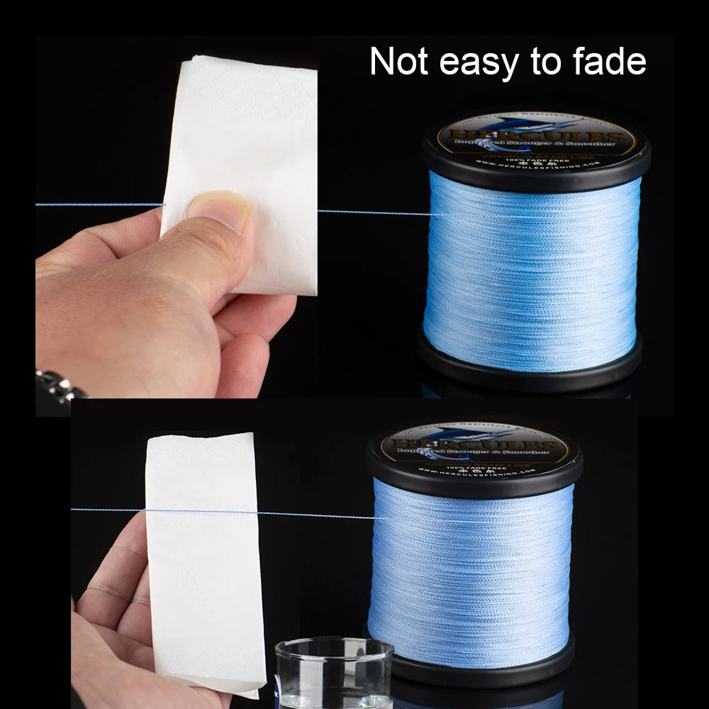 Braided Wire Fishing Line 4 Strands 500M 1000M  Red Color Never Come Off  PE100LBS 0.06mm 0.08mm 0.1mm 0.55mm Saltwater Hercules