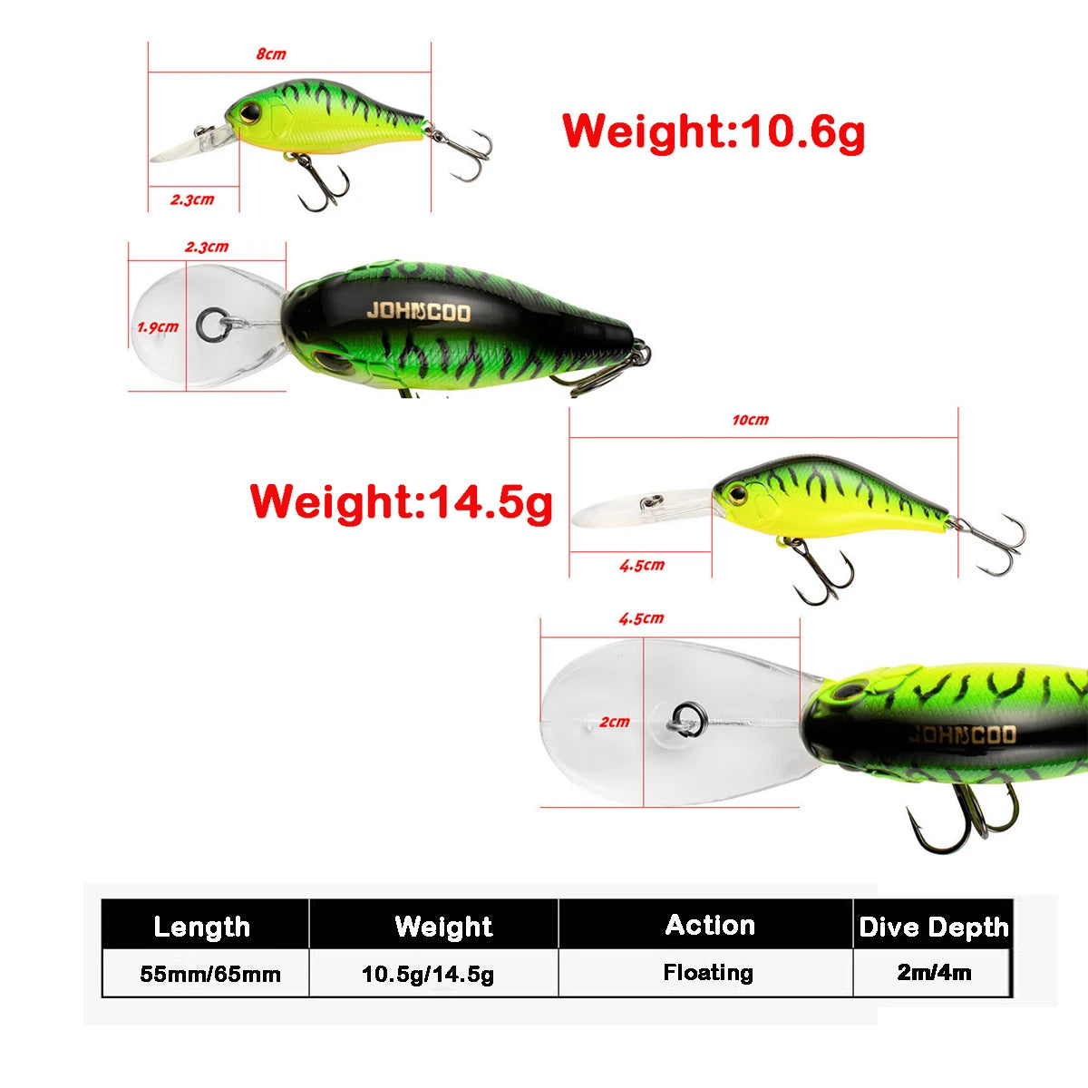 Fishing lure Deep Dive Floating Crank lure for long casting for bass pike Predator lure
