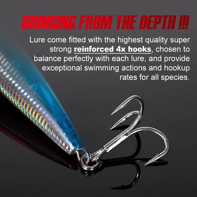 NOEBY Stickbait Pencil Fishing Lure 160mm 58g 190mm 86g Floating Topwater Wobbler Big Game Hard Bait GT Tuna Sea Fishing Lures