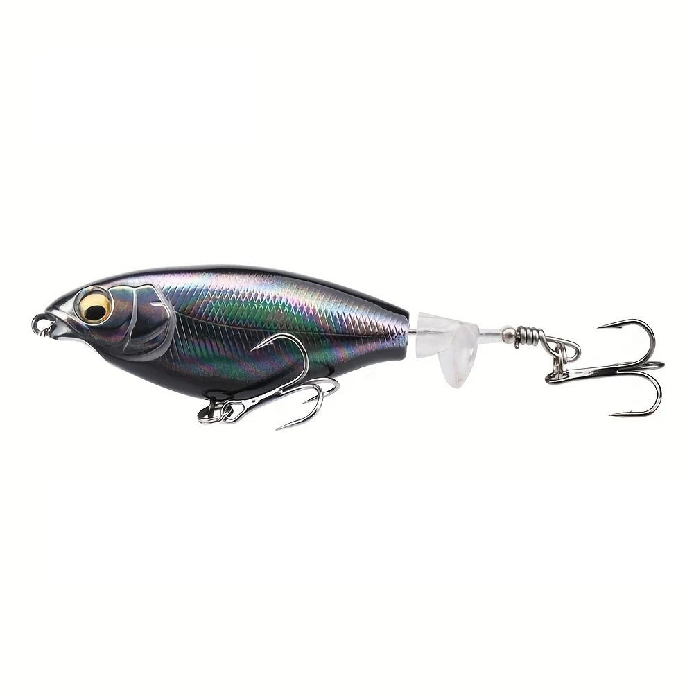 1Pcs Topwater Top Water Fishing Lure 6g/10g Trolling Catfish Artificial Hard Bait with Soft Rotating Tail Fishing Tackle