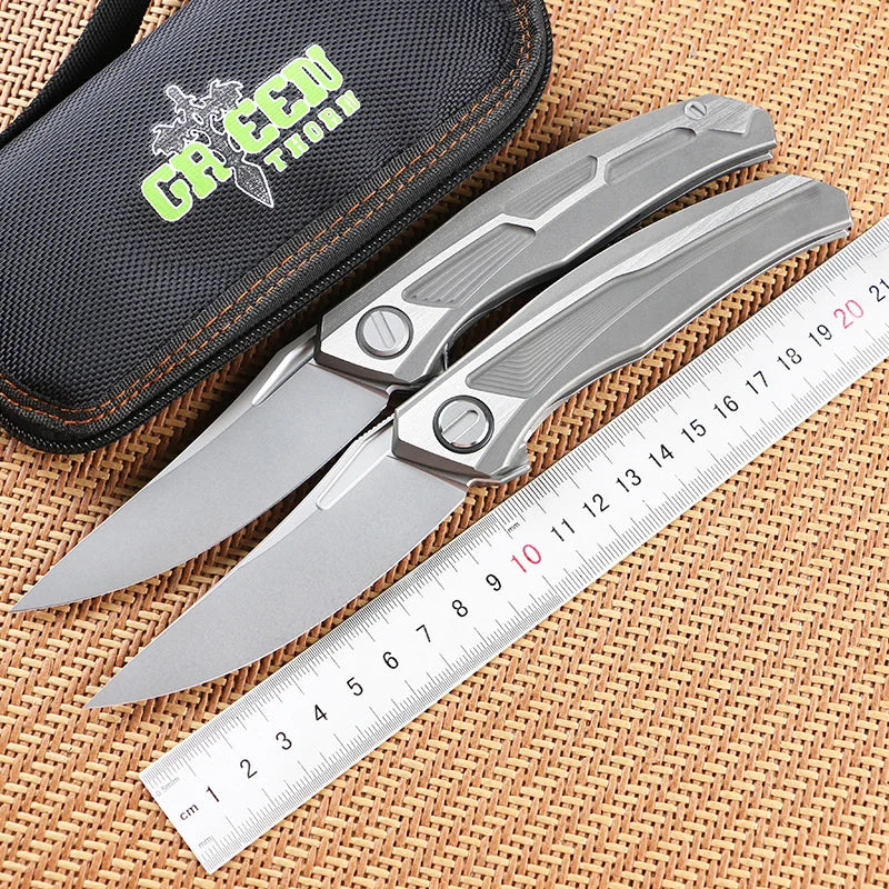 Green Thorn Folding Knife Quantum TC4 Titanium Handle VG10 Blade Camping Fishing Outdoor Portable Practical EDC Tool