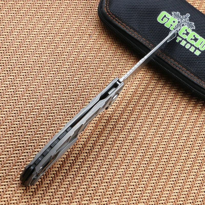 Green Thorn F95T CD Folding Knife VG10 Blade Material Titanium Alloy Handle Outdoor Camping Fishing Portable Practical EDC Tool