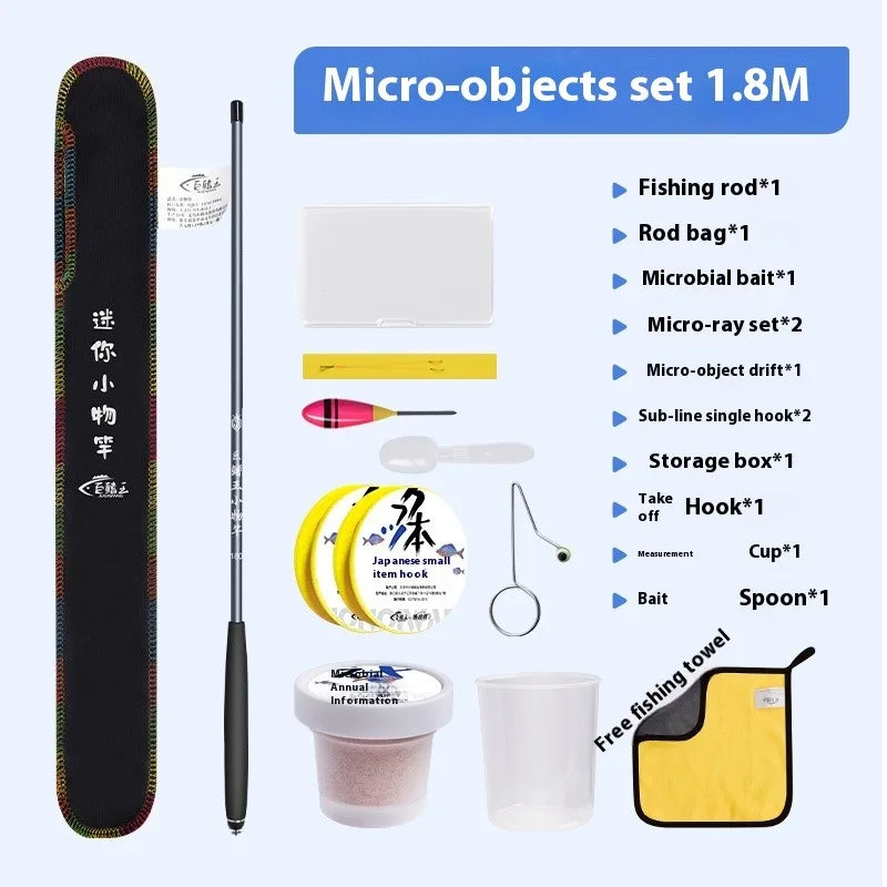 Small Fishing Rod, Ultra Light and Ultra-Fine Short Section Hand-Held Fishing Rod, Beginner Fishing Rod Set, Stream Rod