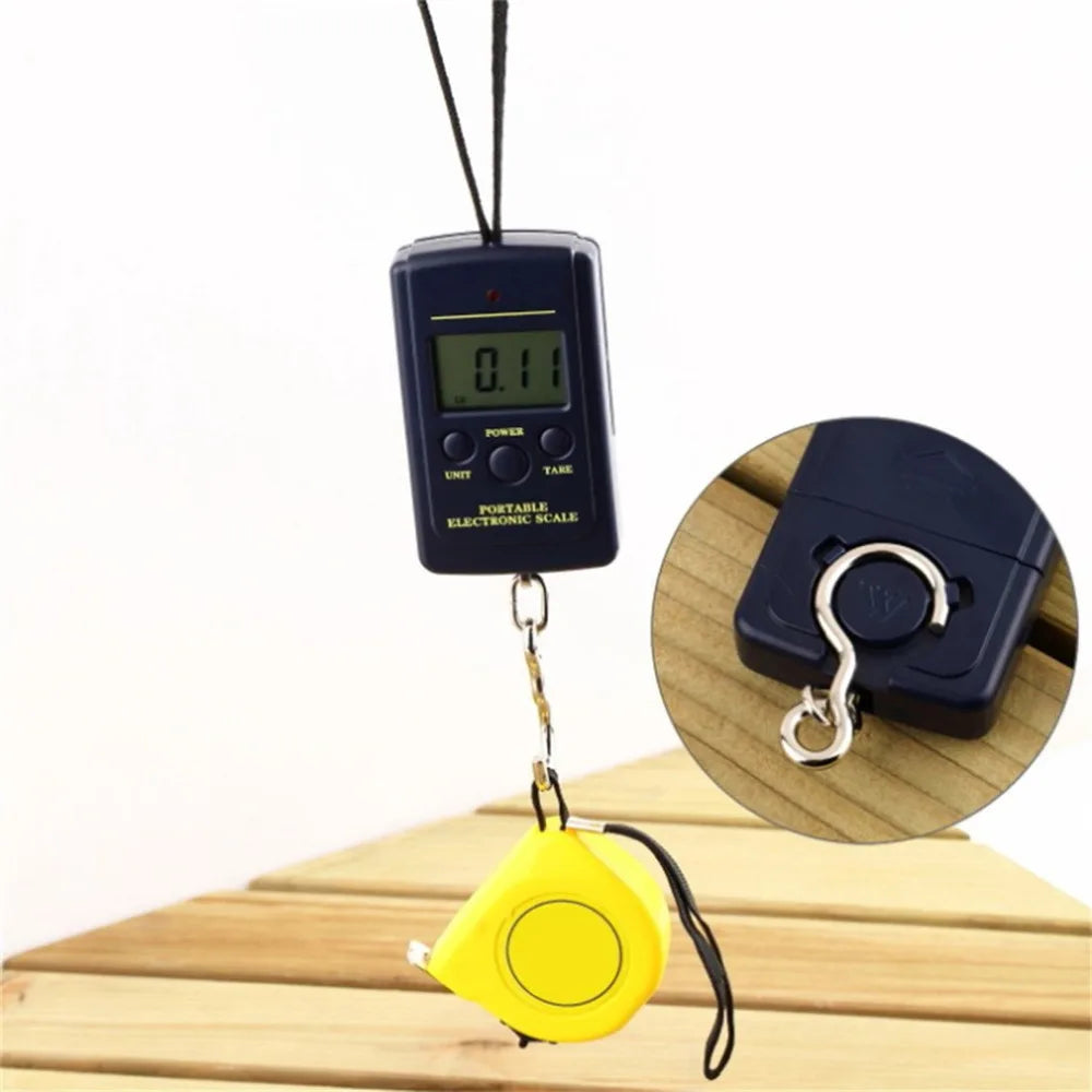 40kg X 10g Mini Digital Scale for Fishing Luggage Travel Weighting Steelyard Hanging Electronic Hook Scale, Kitchen Weight Tool