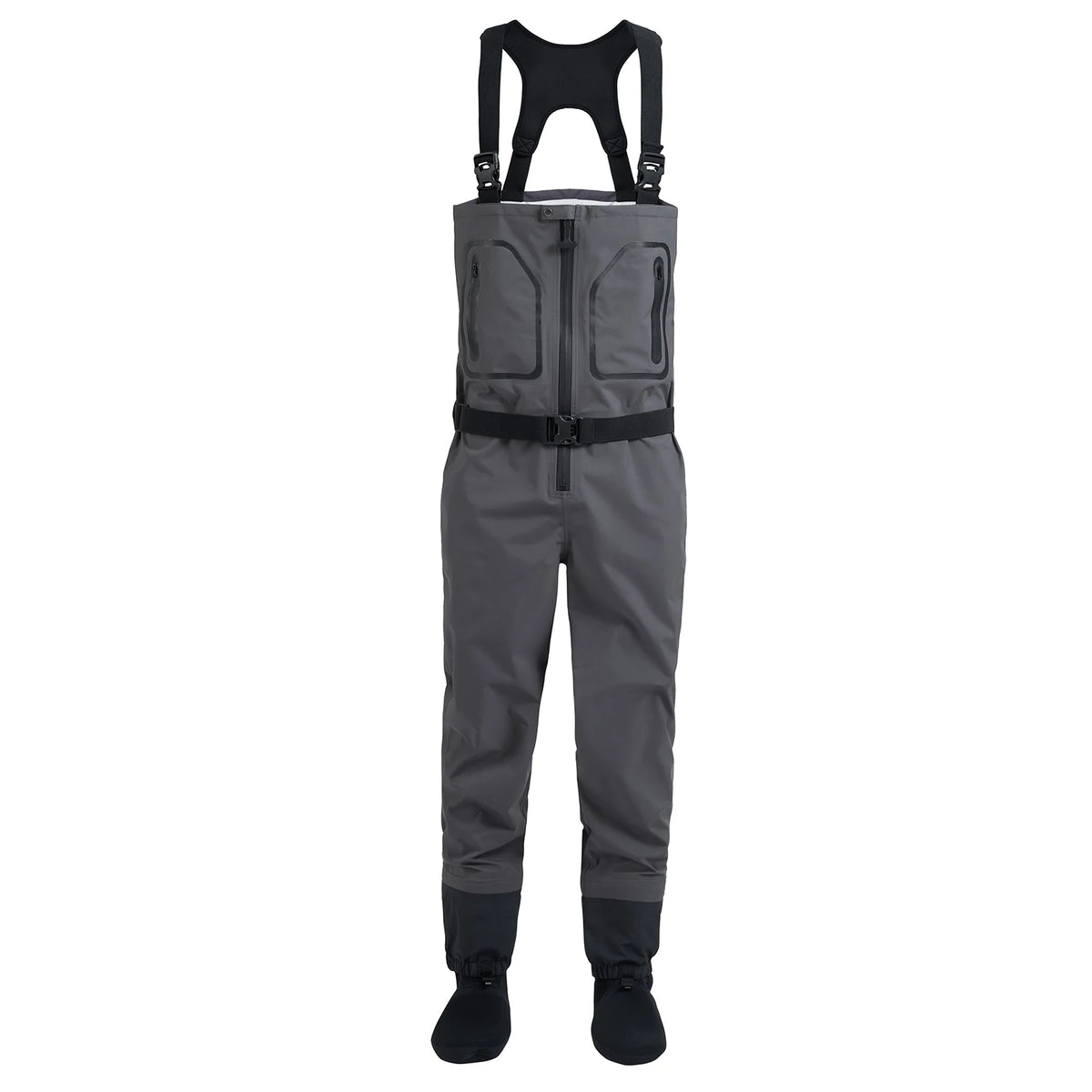 Fly Fishing Wading Pant for Men 3-Layer Breathable With Neoprene Socks Light Weight 100% Waterproof