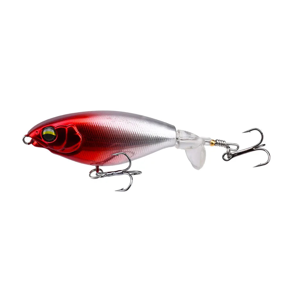 1Pcs Topwater Top Water Fishing Lure 6g/10g Trolling Catfish Artificial Hard Bait with Soft Rotating Tail Fishing Tackle