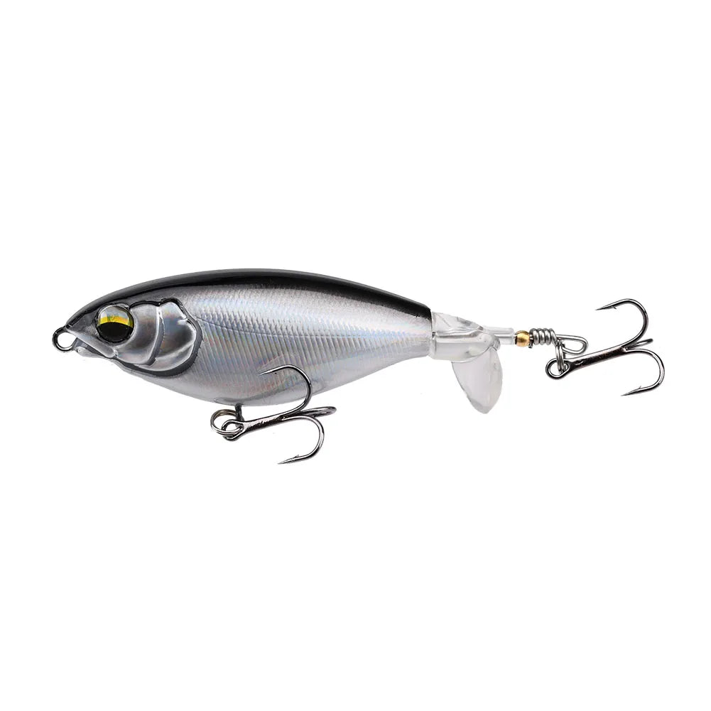 1Pcs Topwater Top Water Fishing Lure 6g/10g Trolling Catfish Artificial Hard Bait with Soft Rotating Tail Fishing Tackle