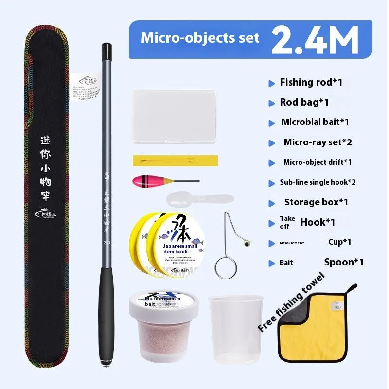 Small Fishing Rod, Ultra Light and Ultra-Fine Short Section Hand-Held Fishing Rod, Beginner Fishing Rod Set, Stream Rod