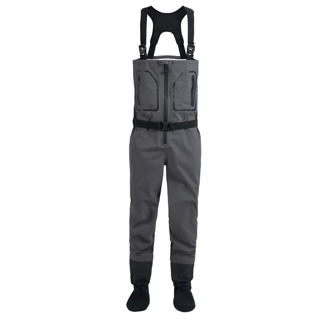 Fly Fishing Wading Pant for Men 3-Layer Breathable With Neoprene Socks Light Weight 100% Waterproof