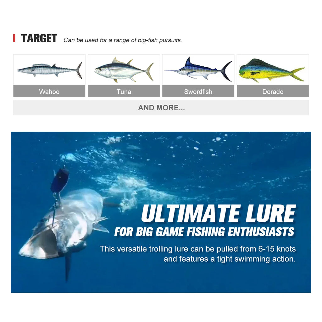 NOEBY High Speed Trolling Lure 170mm 213g 210mm 347g Sinking Big Game Offshore Saltwater Fishing Lure