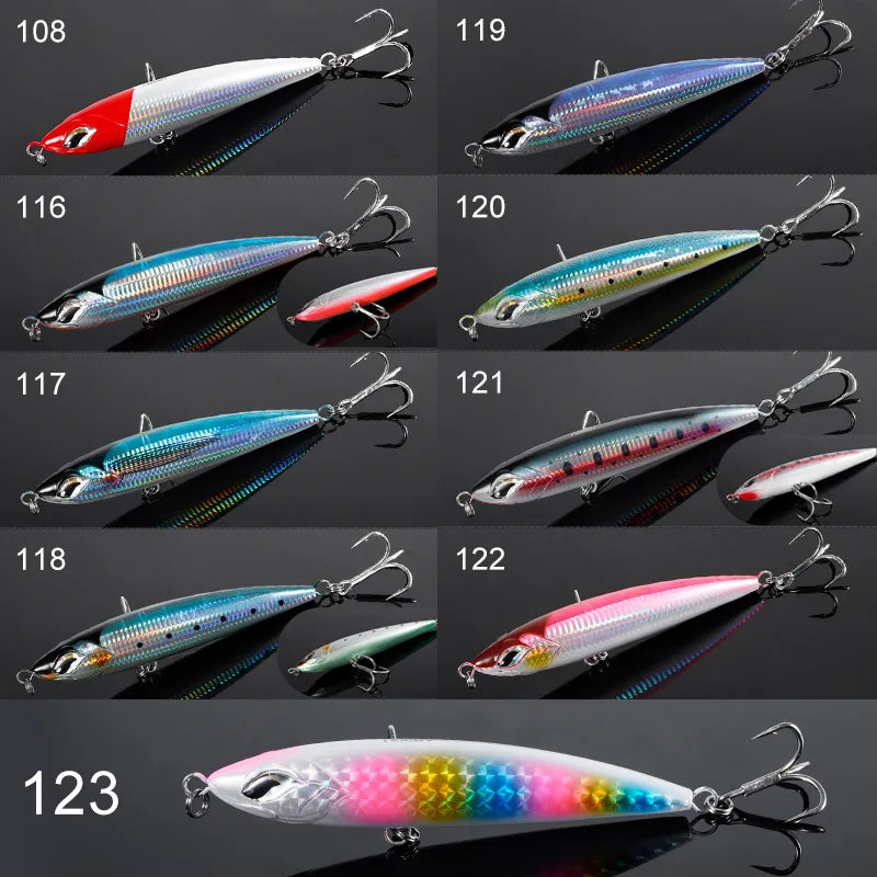 NOEBY Stickbait Pencil Fishing Lure 160mm 58g 190mm 86g Floating Topwater Wobbler Big Game Hard Bait GT Tuna Sea Fishing Lures