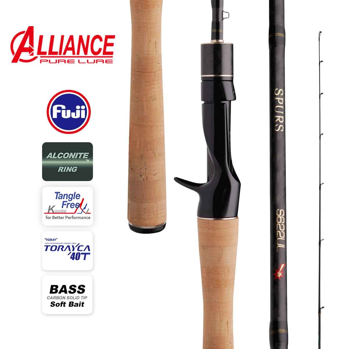 SPURS Pro Light Game Fishing Rod 1.86 2.15m UL/L Fast Action FUJI Guide Spinning Casting Carbon Rod For Trout Rochfish Bass