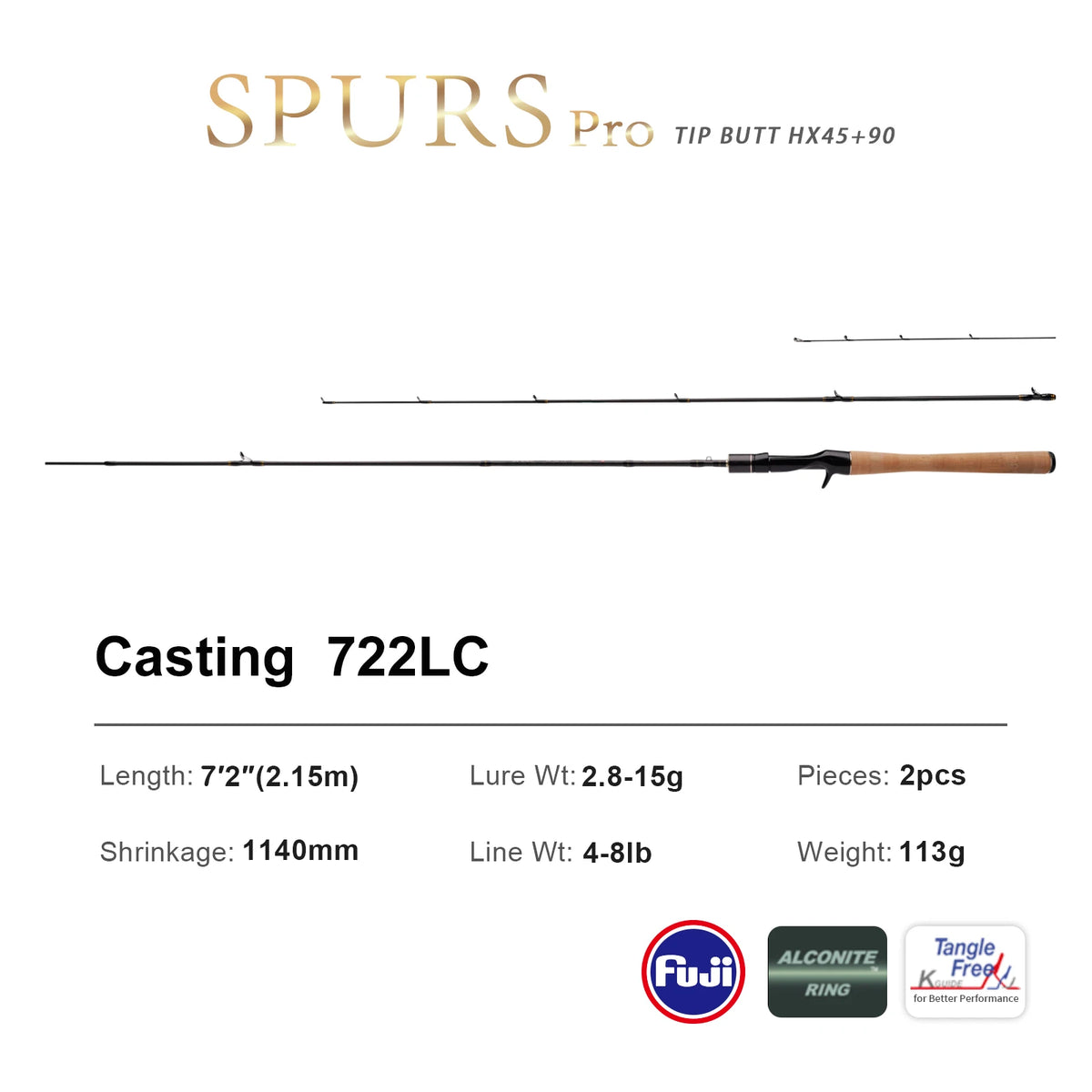 SPURS Pro Light Game Fishing Rod 1.86 2.15m UL/L Fast Action FUJI Guide Spinning Casting Carbon Rod For Trout Rochfish Bass