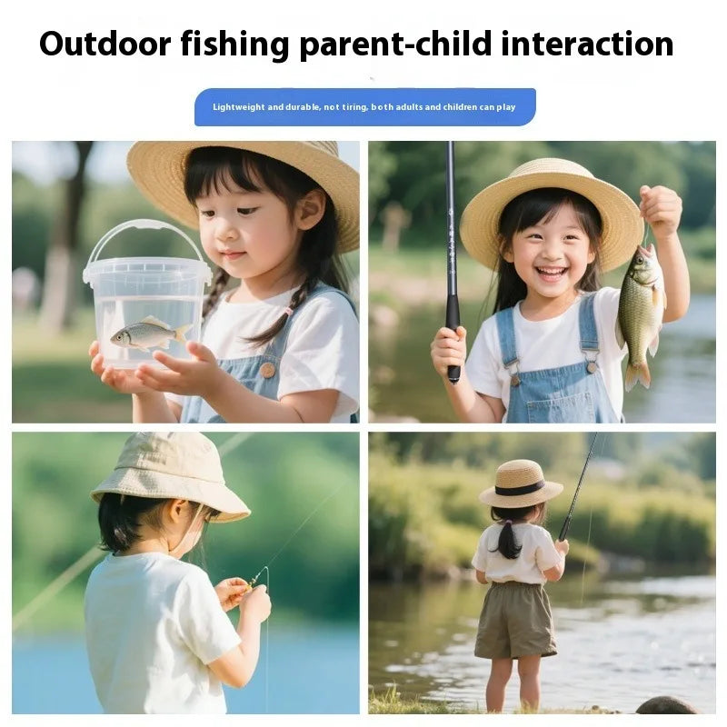 Small Fishing Rod, Ultra Light and Ultra-Fine Short Section Hand-Held Fishing Rod, Beginner Fishing Rod Set, Stream Rod