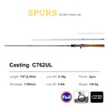 SPURS Pro Light Game Fishing Rod 1.86 2.15m UL/L Fast Action FUJI Guide Spinning Casting Carbon Rod For Trout Rochfish Bass